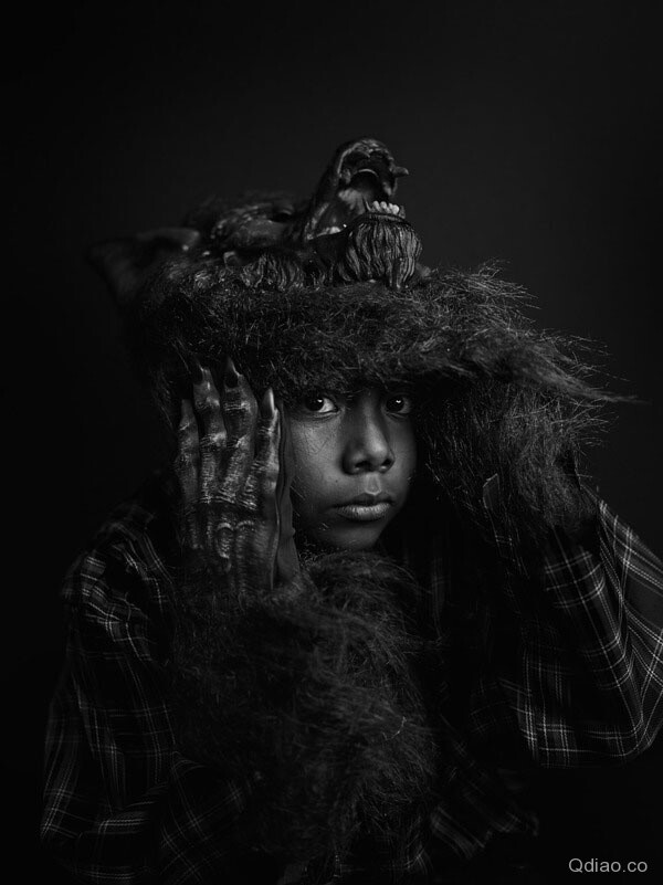 万圣节在布鲁克林 黑白摄影 纪实摄影 孩子 面具