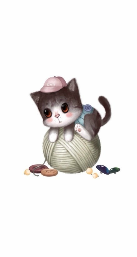 超软超Q的猫咪手绘插画~每只都萌翻了ε٩(๑&amp;gt; ₃ &amp;lt;)۶з|图源网络