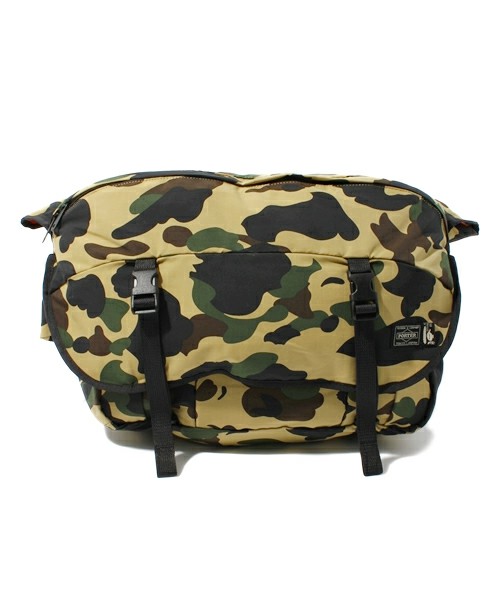 【代购】BAPE PORTER 1ST CAMO MESSENGER BAG迷彩单肩书包 包邮