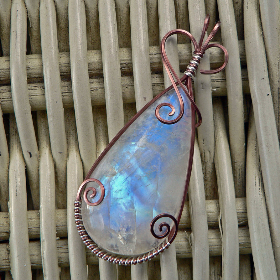 Large Moonstone Pendant by magpie-poet