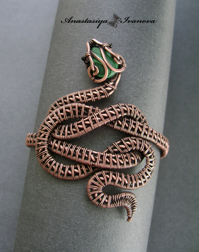 bracelet snake by nastya-iv83