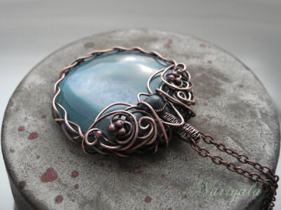 Statement blue pendant by nurrgula