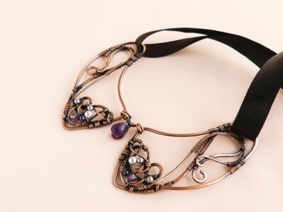 Grapes - wire collar by UrsulaOT