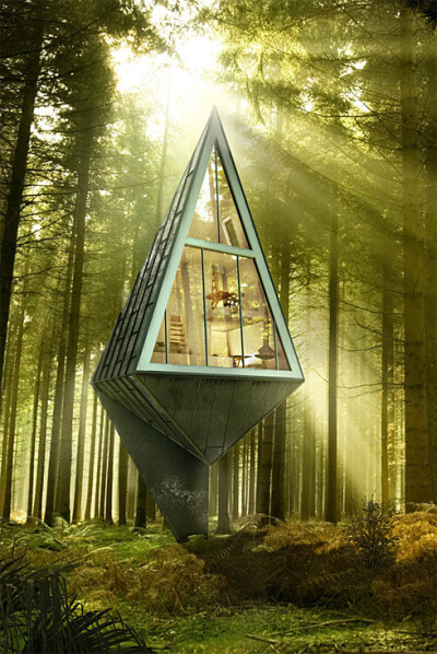 这是来自室内建筑设计师 Konrad Wójcik 和他的学生设计的生态友好建筑项目（Eco-Friendly Homes）—— 单极小屋（Single Pole House）。该项目位于自然景观区内，所有灵感均源自于森林，旨在寻求人造建筑与自然和谐…