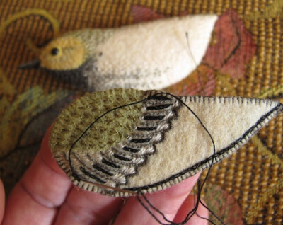 Salley Mavor: felt warbler tutorial