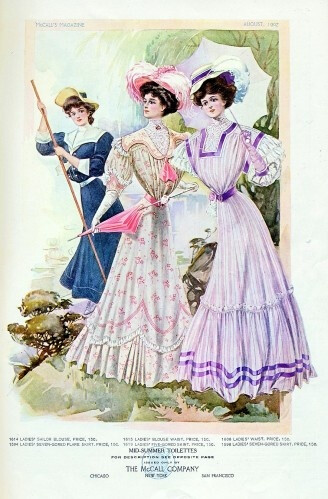 Vintage fashion: Edwardian Era, 1900s