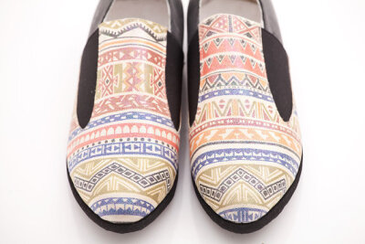 Tribal pattern leather loafers - Limited Edition