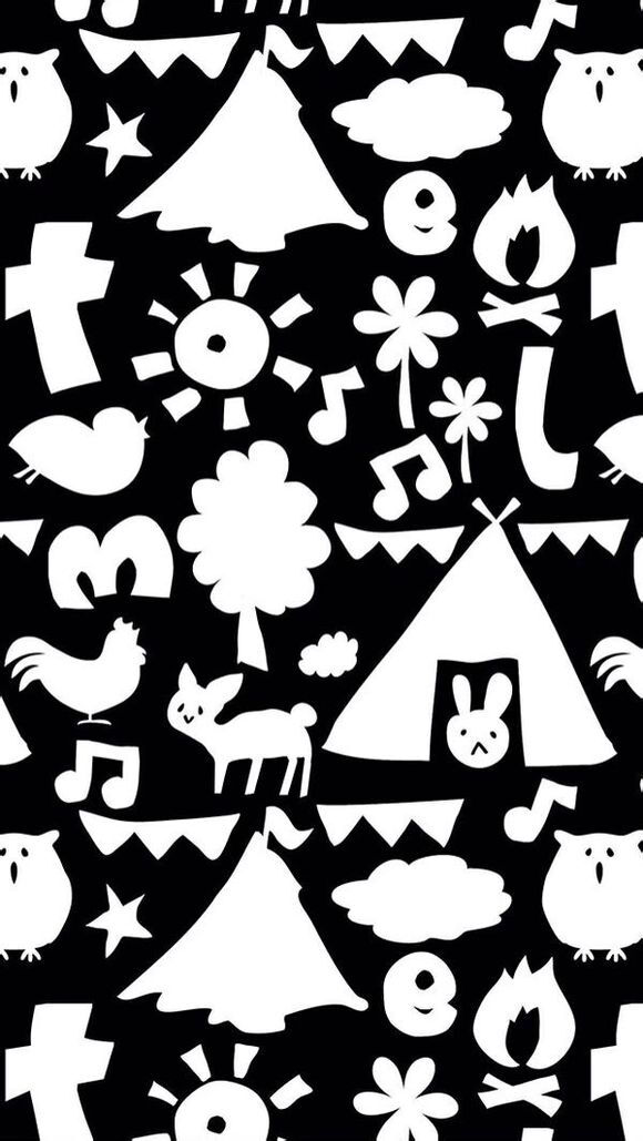 平铺素材 壁纸 手绘插画 背景