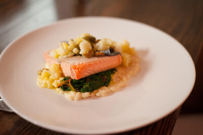 Salmon and Israeli couscous