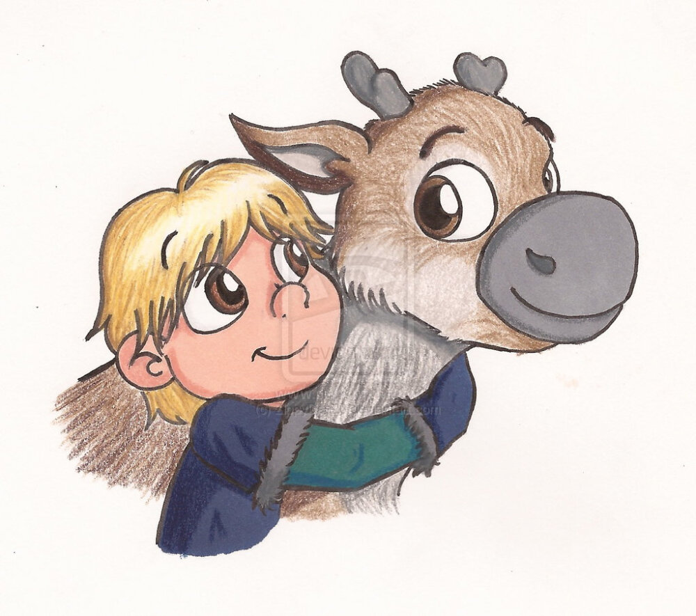 Kristoff and Sven by ZippyDee20