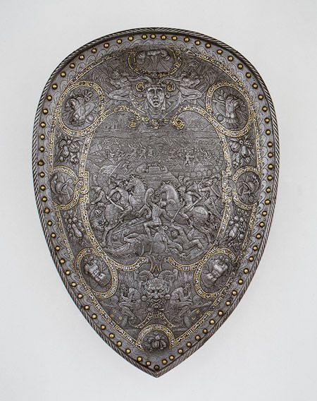 Shield of Henry II of France, c. 1555 Probably after designs by Étienne Delaune