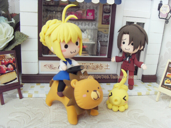 【抱熊氏】FATEZERO SABER骑狮子 远坂时臣 Q版粘土手办定做定制