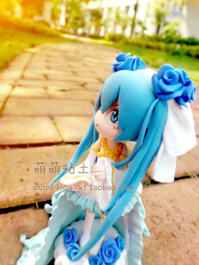 【抱熊氏】初音魔王花嫁 恶魔花嫁 MIKU 粘土手办定做定制