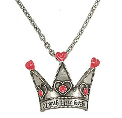 Disney Couture Alice in Wonderland Queen Crown Necklace: Jewelry: Amazon.com