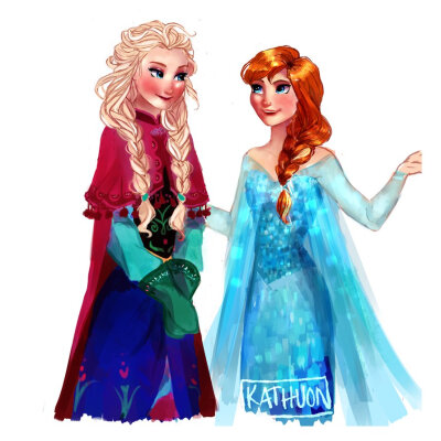 FROZEN Sisters by kat377