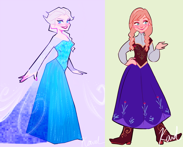 Frozen sisters by MomoChanxX