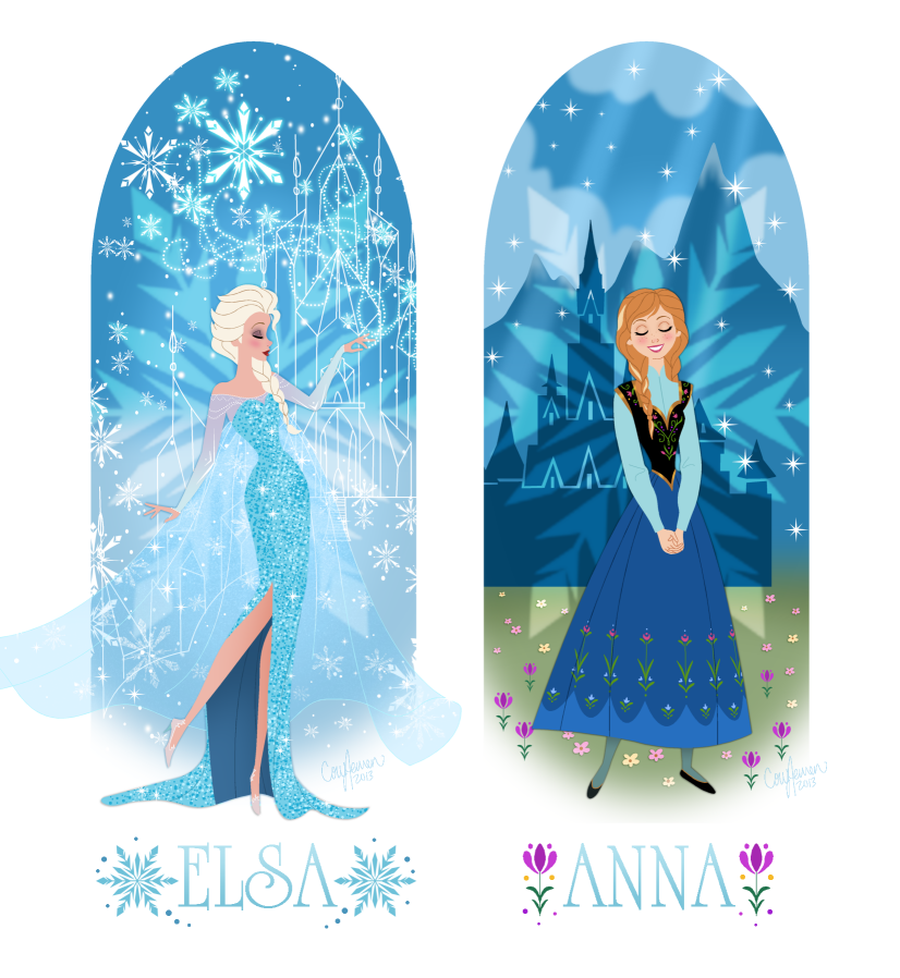 FROZEN Anna And Elsa of Arendelle by Cor104