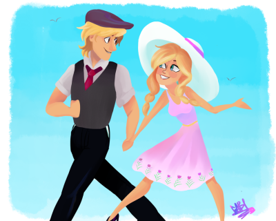 FROZEN : Kristoff and Anna- Dapper Style by parupparo