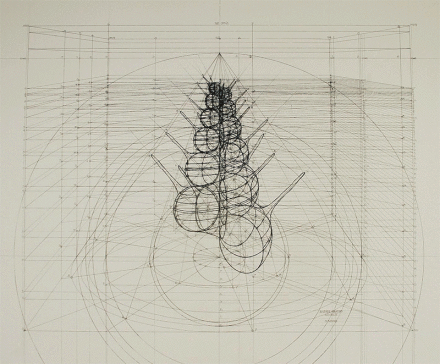 大自然序列费波那西数列（斐波那契数列、黄金分割数列）委内瑞拉艺术家 Rafael Araujo 单靠铅笔、尺、量角器画出了大自然中的奥妙数学：蝴蝶起飞的方式，贝壳的螺旋生长比例，许多作品都带有一种达文西手稿的风味，在这样大量仰赖电脑计算的年代，只靠双手绘出的分解稿格外令人感到珍贵。