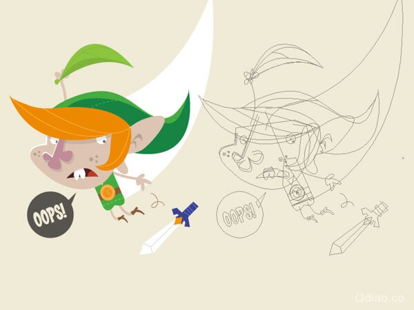 Ricardo Gimenes 卡通角色设计 矢量插画 可爱 线稿