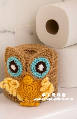 Retro Owl Toilet Roll Cover Crochet Pattern