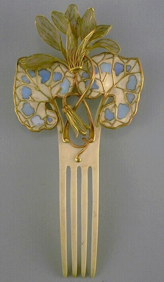 Art Nouveau hair comb