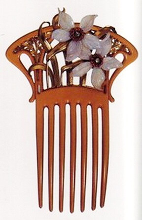 House of Falize hair ornament, Art Nouveau