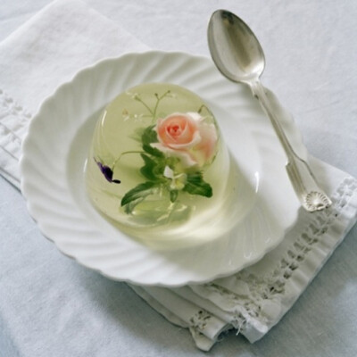 Panna cotta by Tim Walker on #anotherloves today 美好的花朵布丁