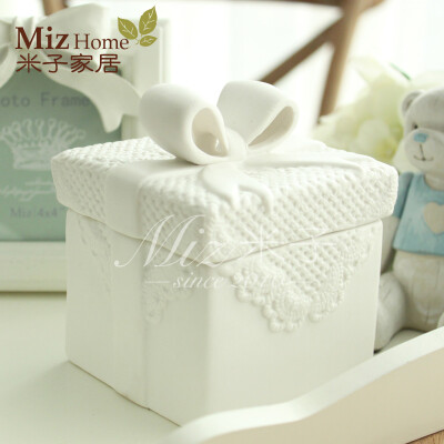 创意桌面收纳盒饰品盒化妆品盒化化妆间饰品辛蒂瑞拉陶瓷礼物盒