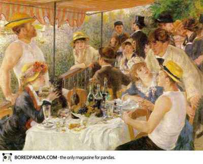 Dappled light and happy party-time people, it’s Renoir. 光斑，外加快快乐乐的Party，雷诺阿。