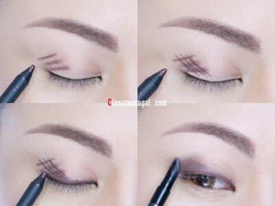 19. Forgo eyeshadow and instead, crosshatch gel liner onto lids and blend for long-lasting, budge-proof coverage.