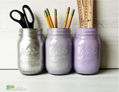 Purple Ombre - Fight Like a Girl - Fundraiser for Paola - Pencil holders - untensil - vase