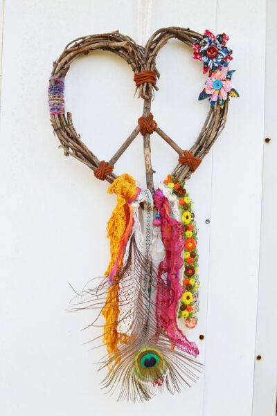 Love Gypsy Heart Wreath Peace Dream Catcher