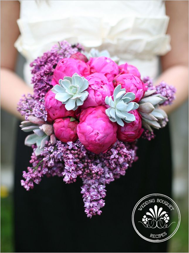 Gorgeous pink bouquet with succulents