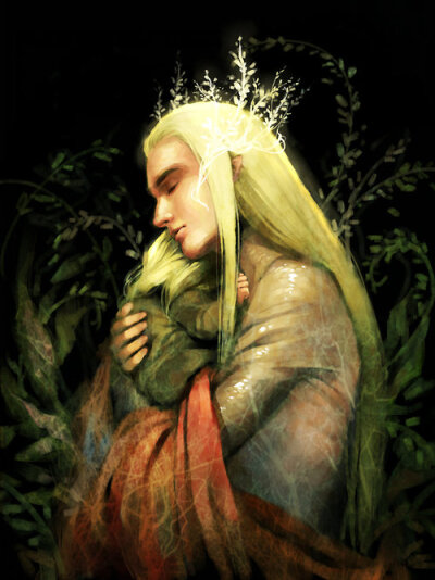 Thranduil and young Legolas by harmonia3784