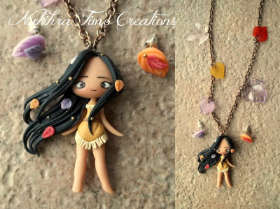 Pocahontas polymer clay by Nakihra