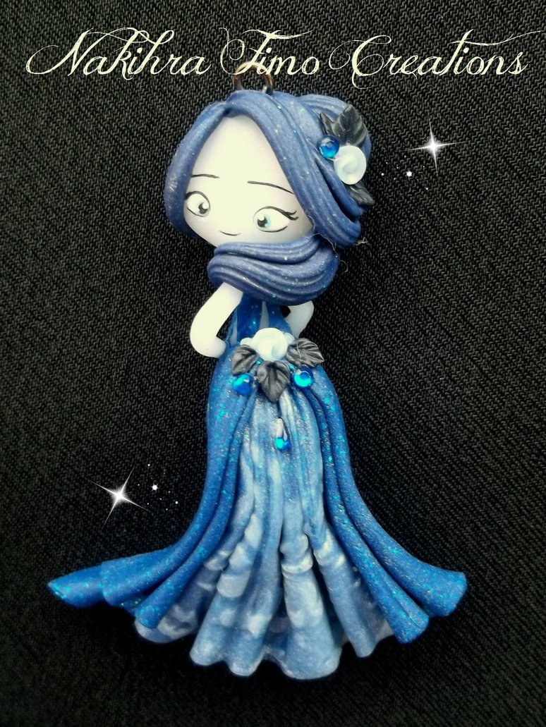 Night Snowfall Spirit Polymer Clay by Nakihra