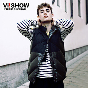 【viishow旗舰店】viishow2014春装新品男士马甲背心欧美风街头潮男羽绒马甲外