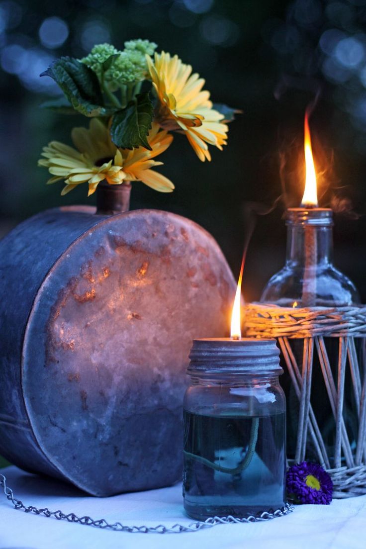 Outdoor mason jar lights