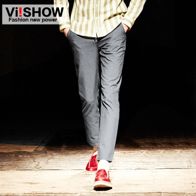 【viishow旗舰店】viishow2014春季新款潮男修身休闲裤男装欧美简约直筒裤男裤子