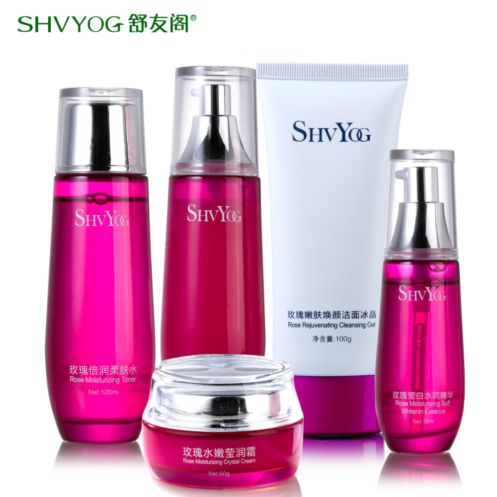 【shvyog舒友阁旗舰店】舒友阁玫瑰水嫩套装(5件套) 美容养颜水嫩莹润美白补水保湿化妆品