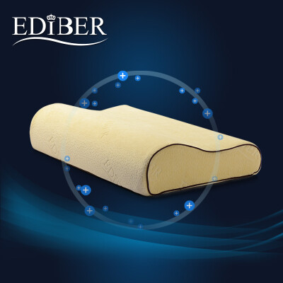 【ediber艾蒂宝旗舰店】美国Ediber 120D高密度温感太空记忆棉枕头 波浪型护颈椎保健枕芯