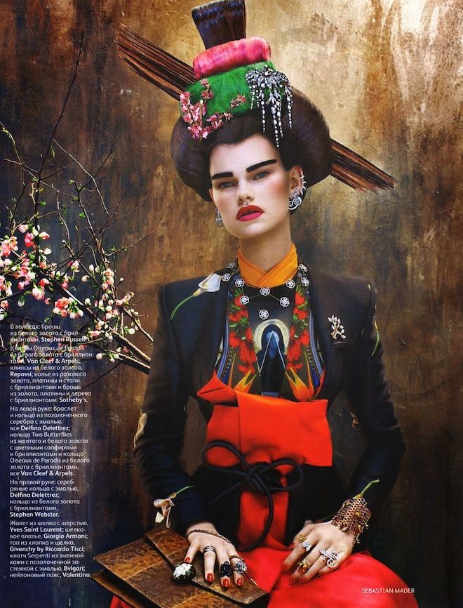 &amp;quot;Cio-Cio San&amp;quot;: Kelly Mittendorf by Sebastian Mader as a Geisha by for Vogue Russia August 2012