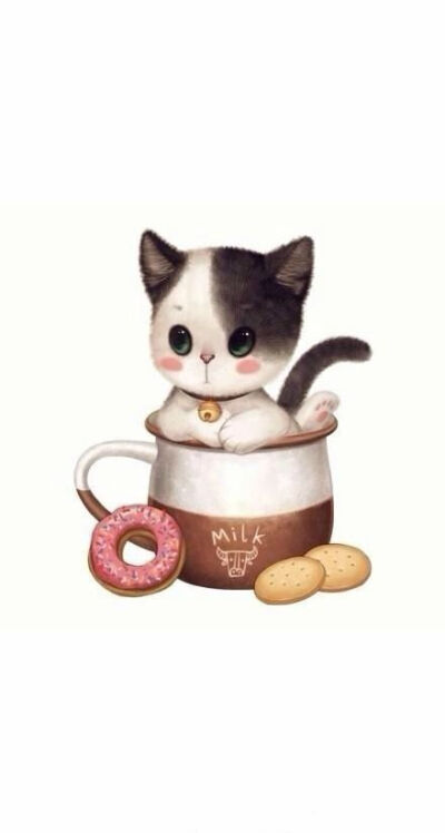 一组超软超Q的猫咪手绘
