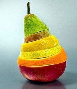 不过这要怎么吃啊 茉莉—微薰Food art - colorful! Apple, Orange, Pear, Lemon, ?!, Pear