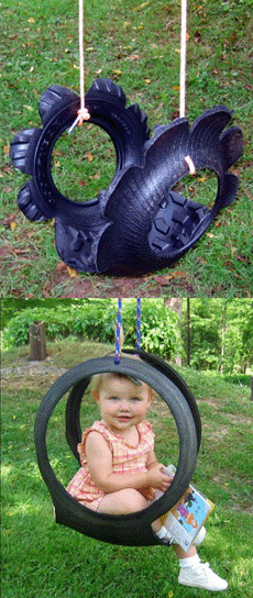 love these tire swings