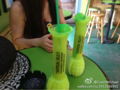 A couple hand grenades from Tropical Island Bar