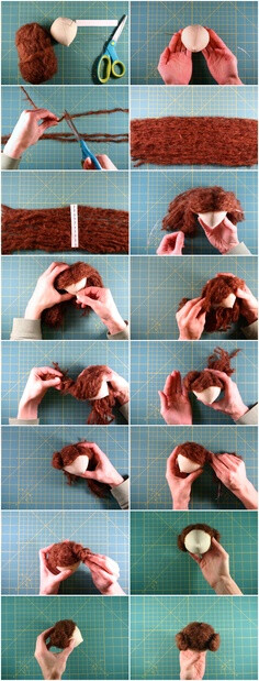 DIY Doll Hairstyle. diy dolls. #diy-fairy #diy-doll #diy doll #diy doll hair #diy-doll-hair