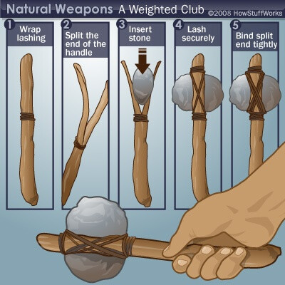 HowStuffWorks Complex Wilderness Tools - Making a weighted club