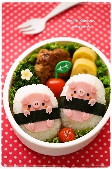 Pig onigiri bento 小猪便当